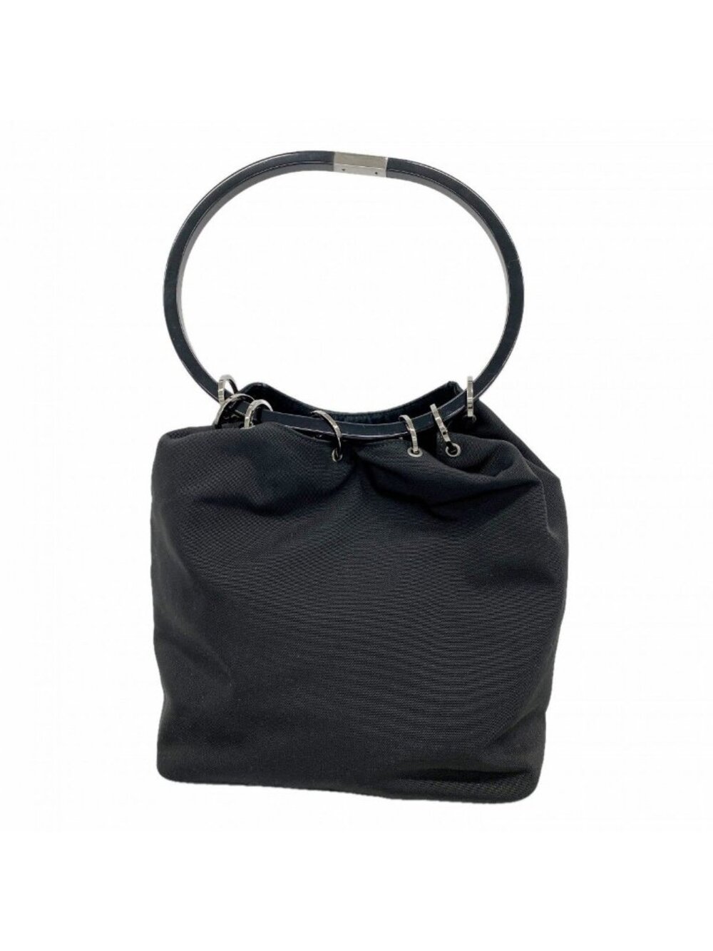 Gucci Handbag 001 Nylon Black Silver